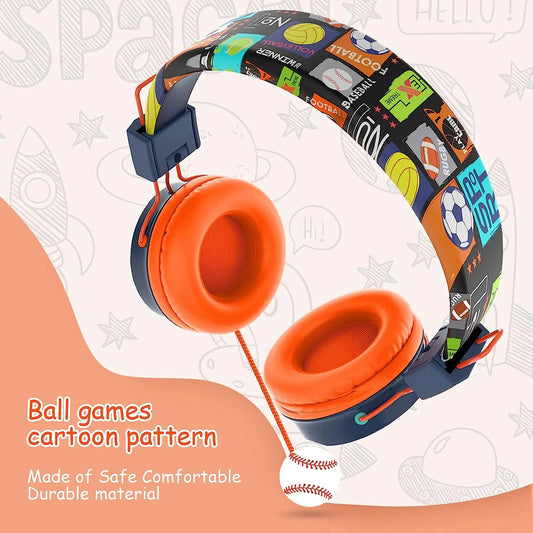 OKCSC B2 Cartoon Headphones Foldable Adjustable Children Headphone