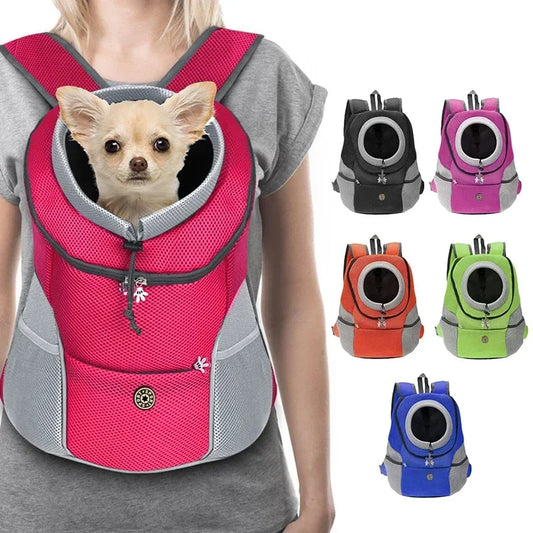 Dog Carrier Backpack - Double Shoulder Portable Pet Travel Bag, Breathable Legs-Out Design - Deribla Store
