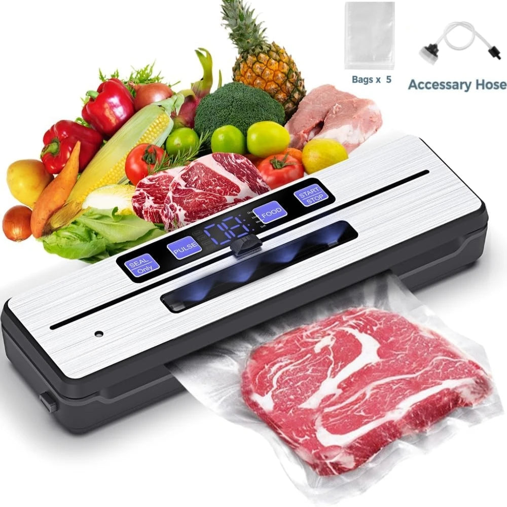 Vacuum Sealer Machine Pro Starter Kit - Built-in Cutter 5 Bags - Deribla Store