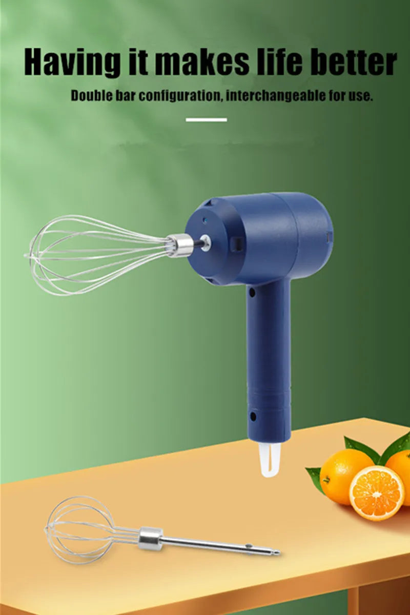 Electric Hand Mixer - 5-Speed Portable Egg Beater with Milk Frother & Dough Hooks - Deribla Store