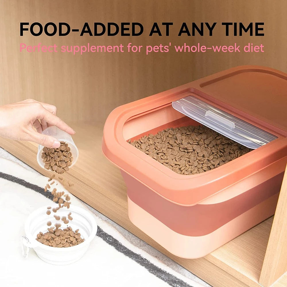 Collapsible Pet Food Storage Container