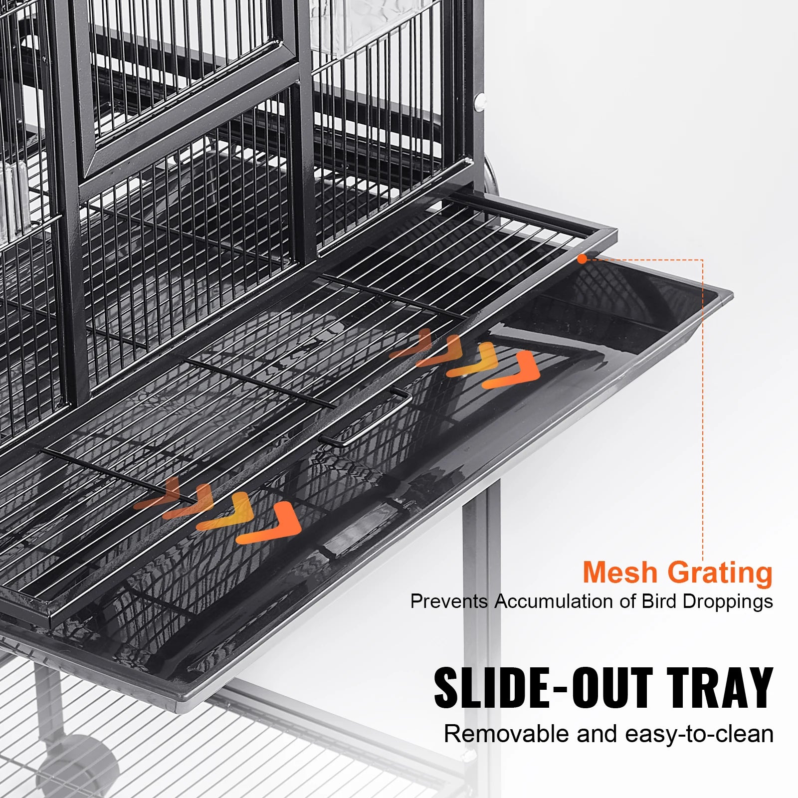 VEVOR Large Flight Bird Cage 52/54" - Carbon Steel Standing Cage with Rolling Stand for Parrots & Cockatiels - Deribla Store