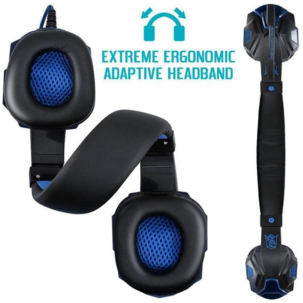 3.5mm Wired Gaming Headphones With Microphone 120° Adjustable