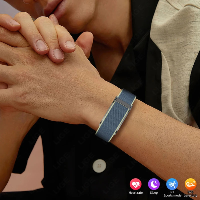 LIGE 2025 Smart Band Watch Heart Rate Health Monitoring Pedometer