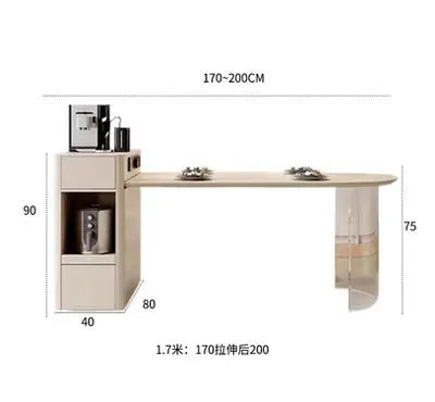 Kitchen Island with Extendable Dining Table
