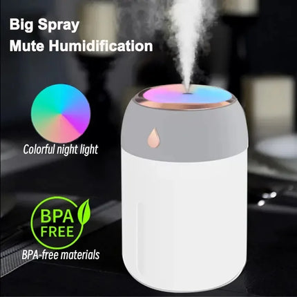 Portable Mini Humidifier Aroma LED