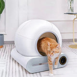 Self-Cleaning Cat Litter Box 65L - Large Enclosed Smart White - Deribla Store