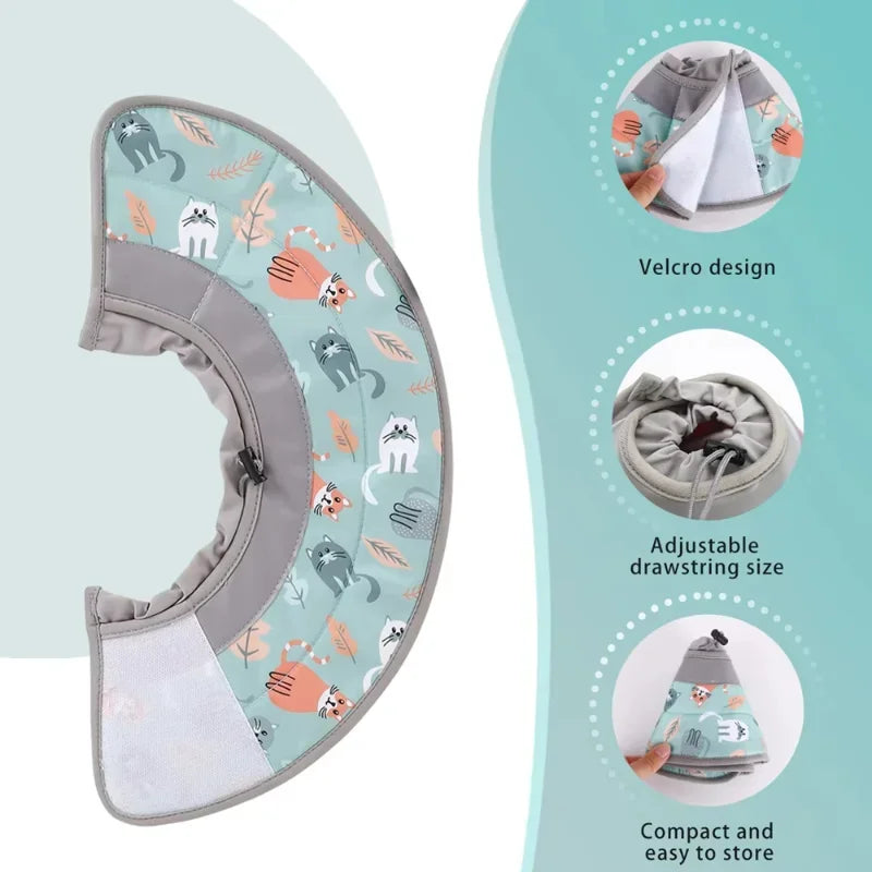 Pet Recovery Collar - Soft Elizabethan Cone for Cats & Dogs After Surgery - Deribla Store