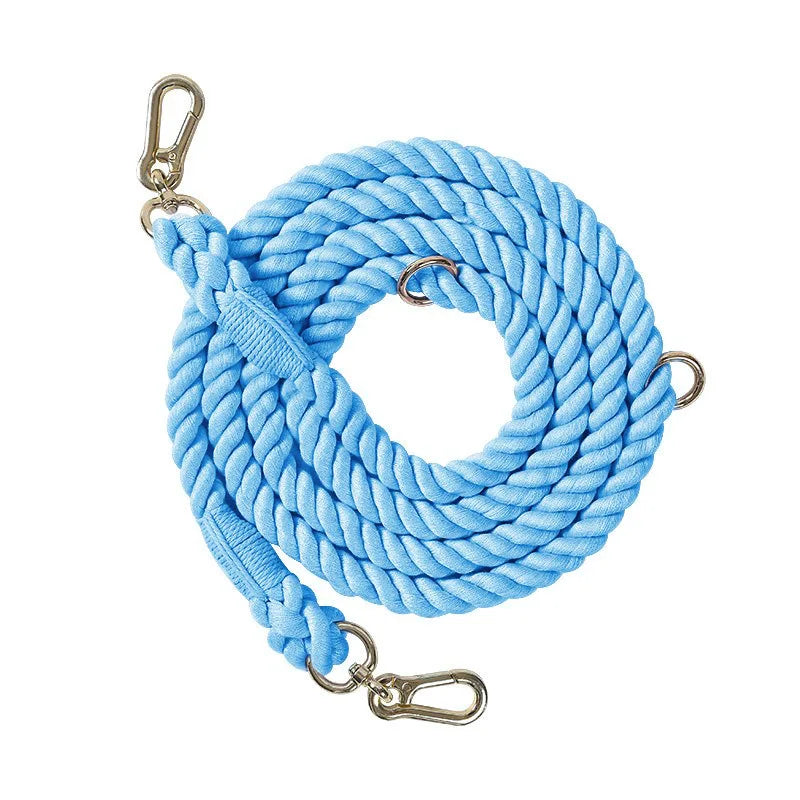 Handmade Braided Dog Leash - 250cm Strong Cotton Rope Heavy Duty Leash - Deribla Store