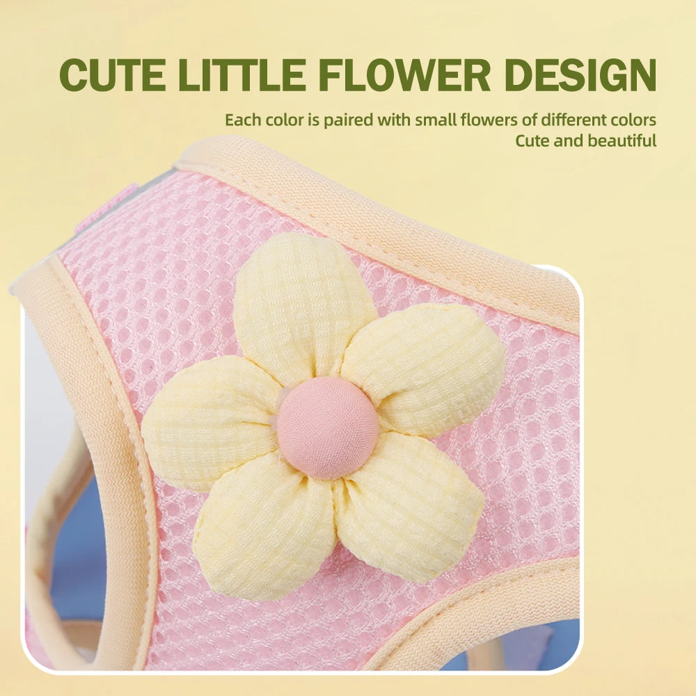 Mesh Dog Harness Leash Set