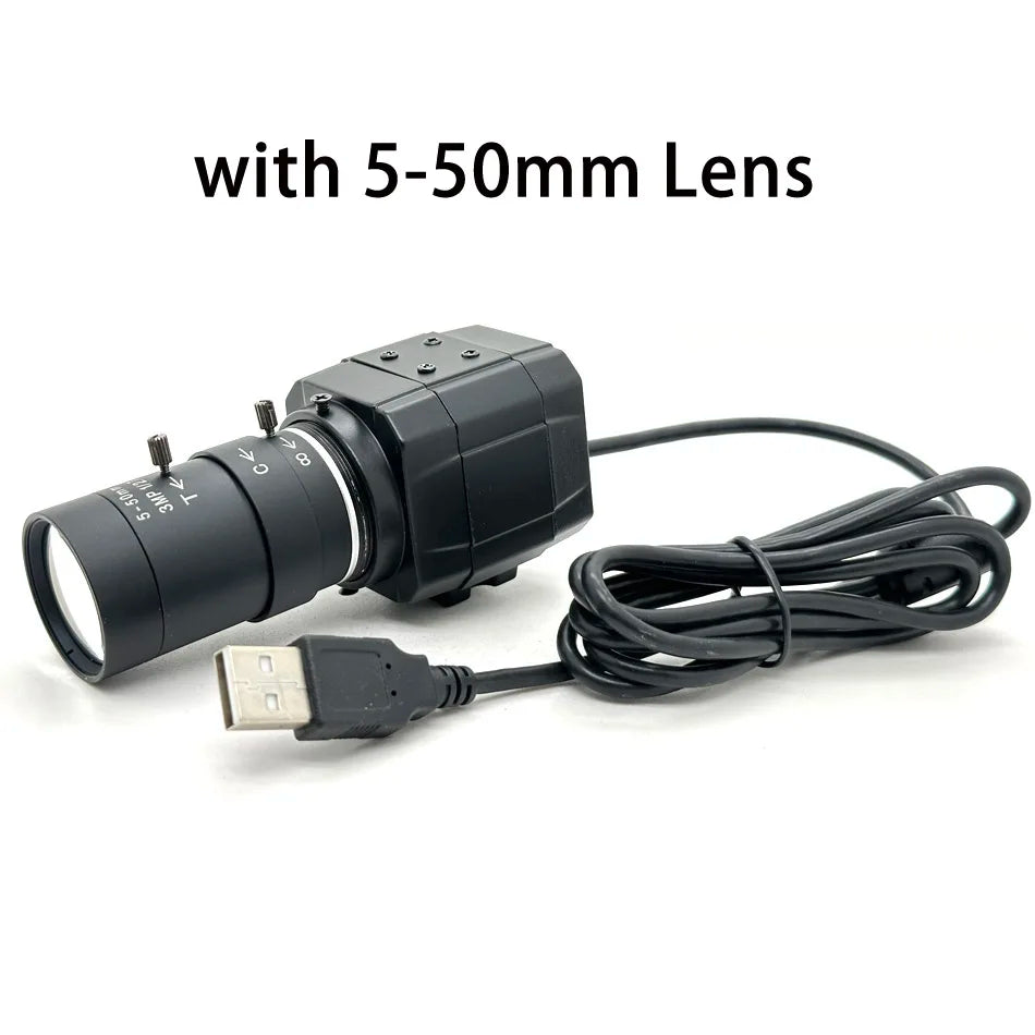 USB Camera 4K 8MP 30fps - Varifocal Lens 2.8-12mm UVC OTG