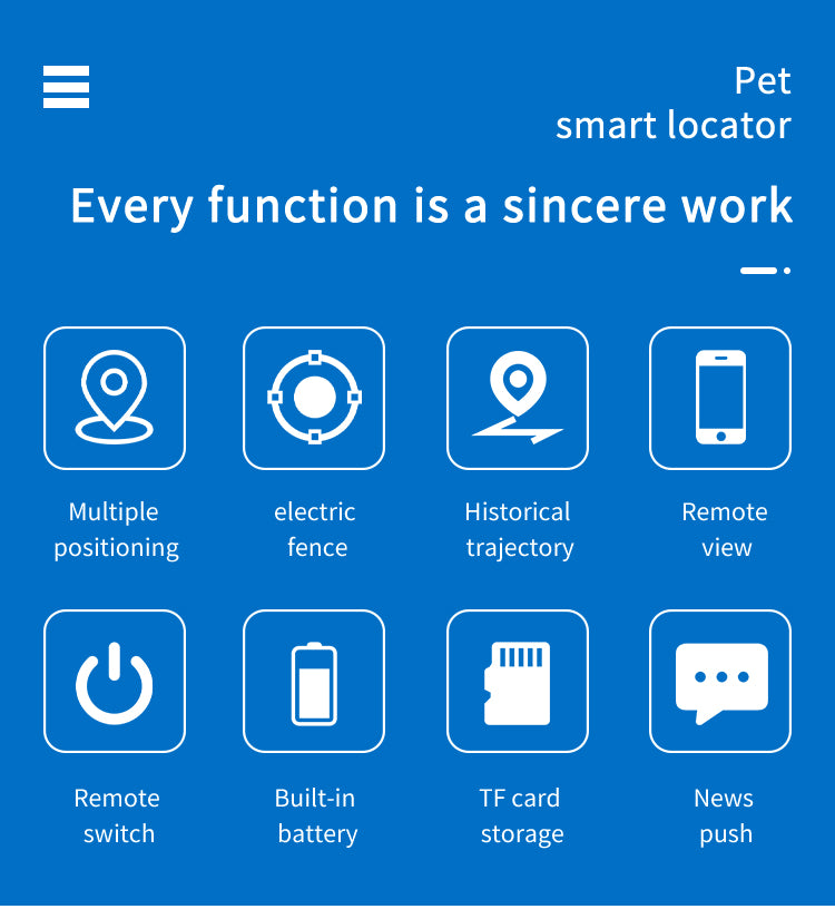 GPS Pet Collar Tracker - Waterproof Anti-Lost Locator with Long Standby & Footprint Tracking - Deribla Store