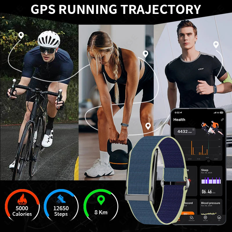 LIGE 2025 Smart Band Watch Heart Rate Health Monitoring Pedometer