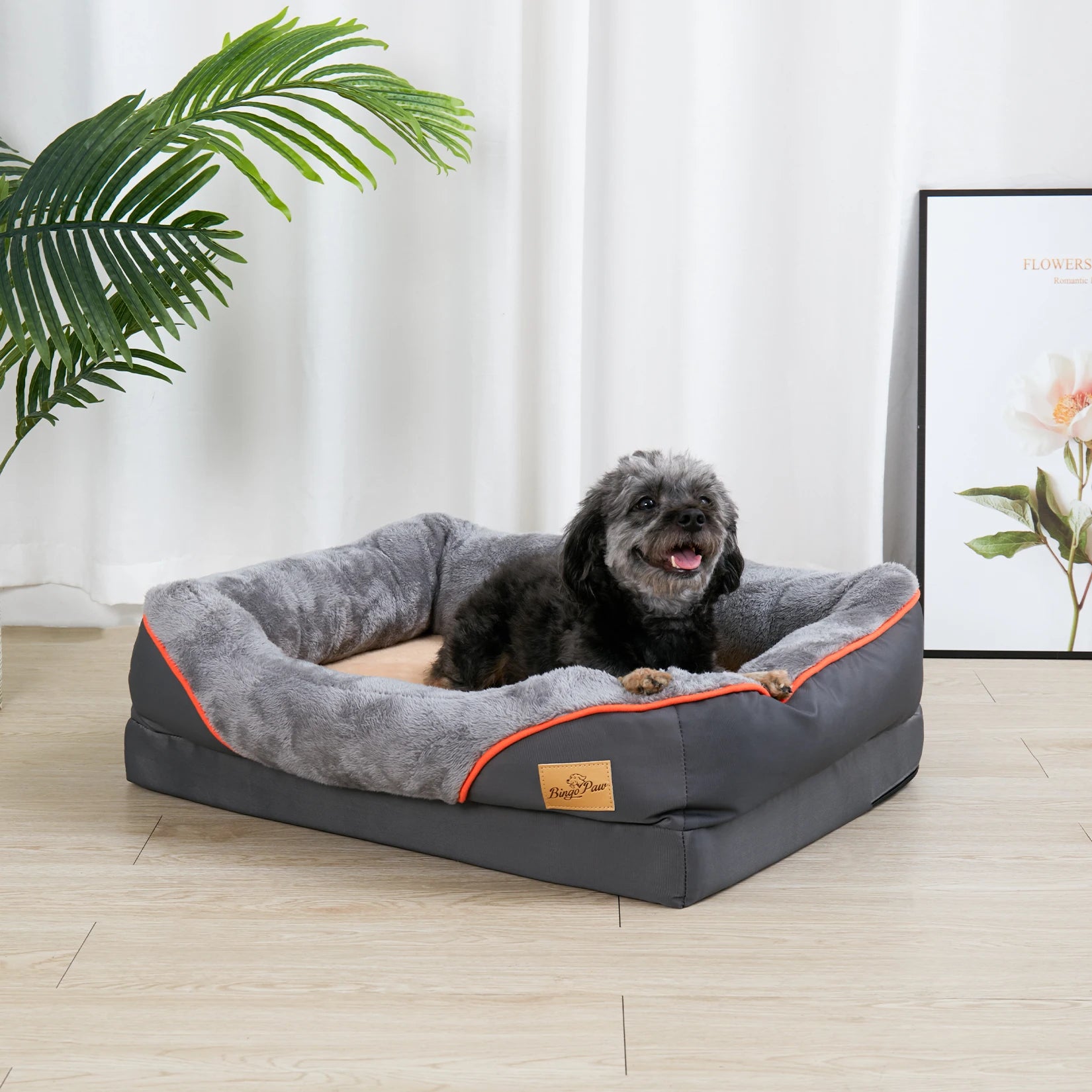 Orthopedic Dog Bed - Memory Foam Pet Bed with Removable Cover & Bolster (L-3XL) - Deribla Store