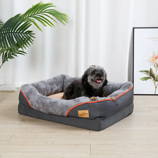 Orthopedic Dog Bed - Memory Foam Pet Bed with Removable Cover & Bolster (L-3XL) - Deribla Store