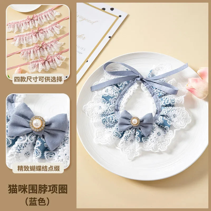 Pearl Lace Bowtie Collar