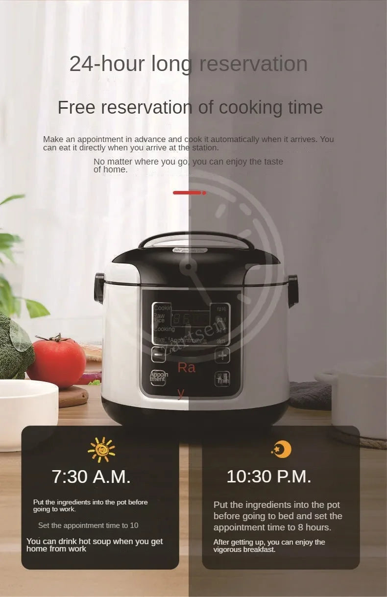 2L Portable Car Rice Cooker - 12V/24V Electric Mini Multicooker for Truck & Car Travel - Deribla Store