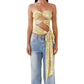Women s Off Shoulder Ruffle Crop Tops Summer Boho Floral Print