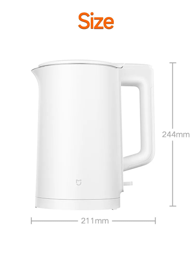 Xiaomi Electric Kettle N1 - 1500W 1.5L Double Layer with Fast Boil & Temperature Control - Deribla Store