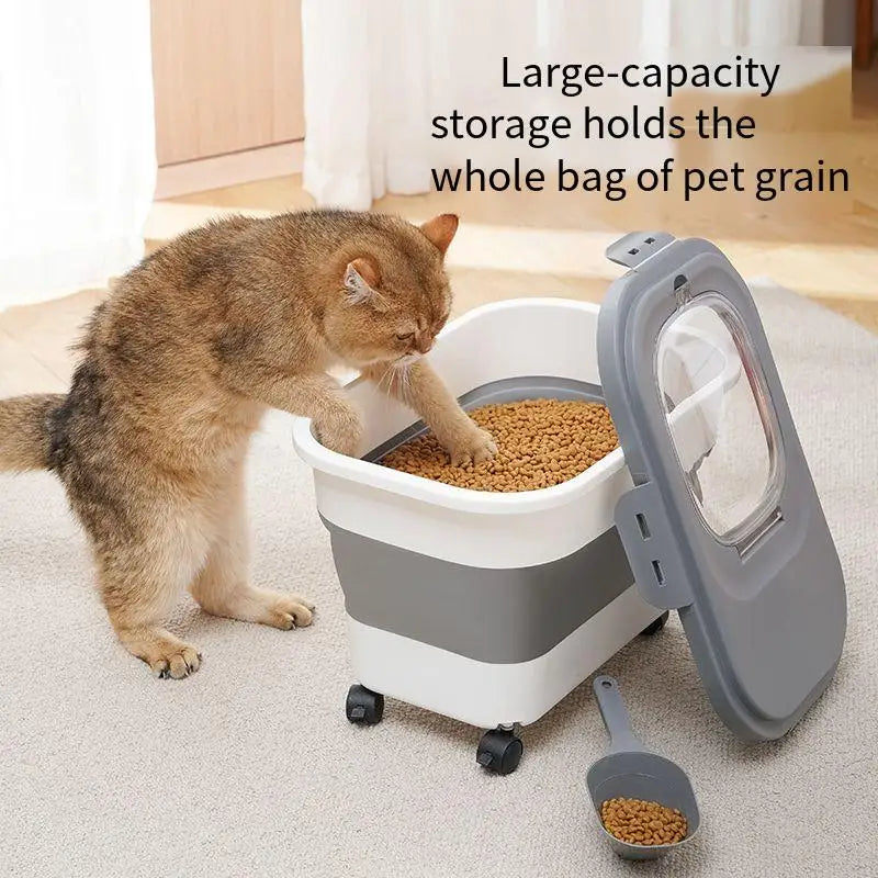 Collapsible Pet Food Storage Container