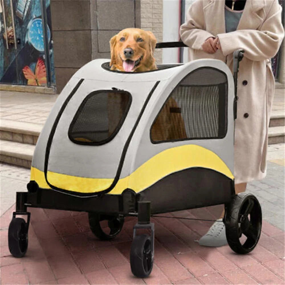 Premium Dog Stroller - 4-Wheel Foldable Pet Jogger for Small to Large Dogs - Deribla Store