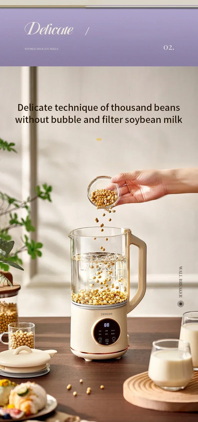 800ml Soy Milk Maker - Electric Multifunctional Blender for Soy Milk, Rice Paste & Smoothies - Deribla Store