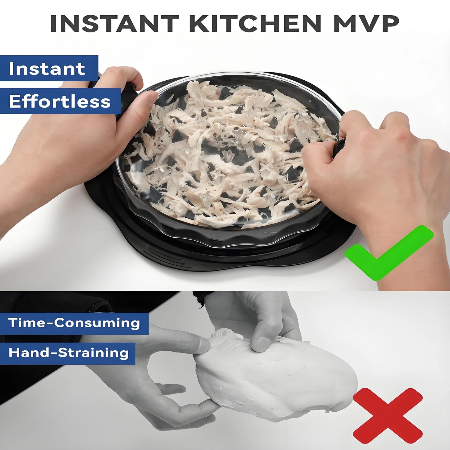 Chicken Shredder Tool Twist for Kitchen, Manual Chicken Breast