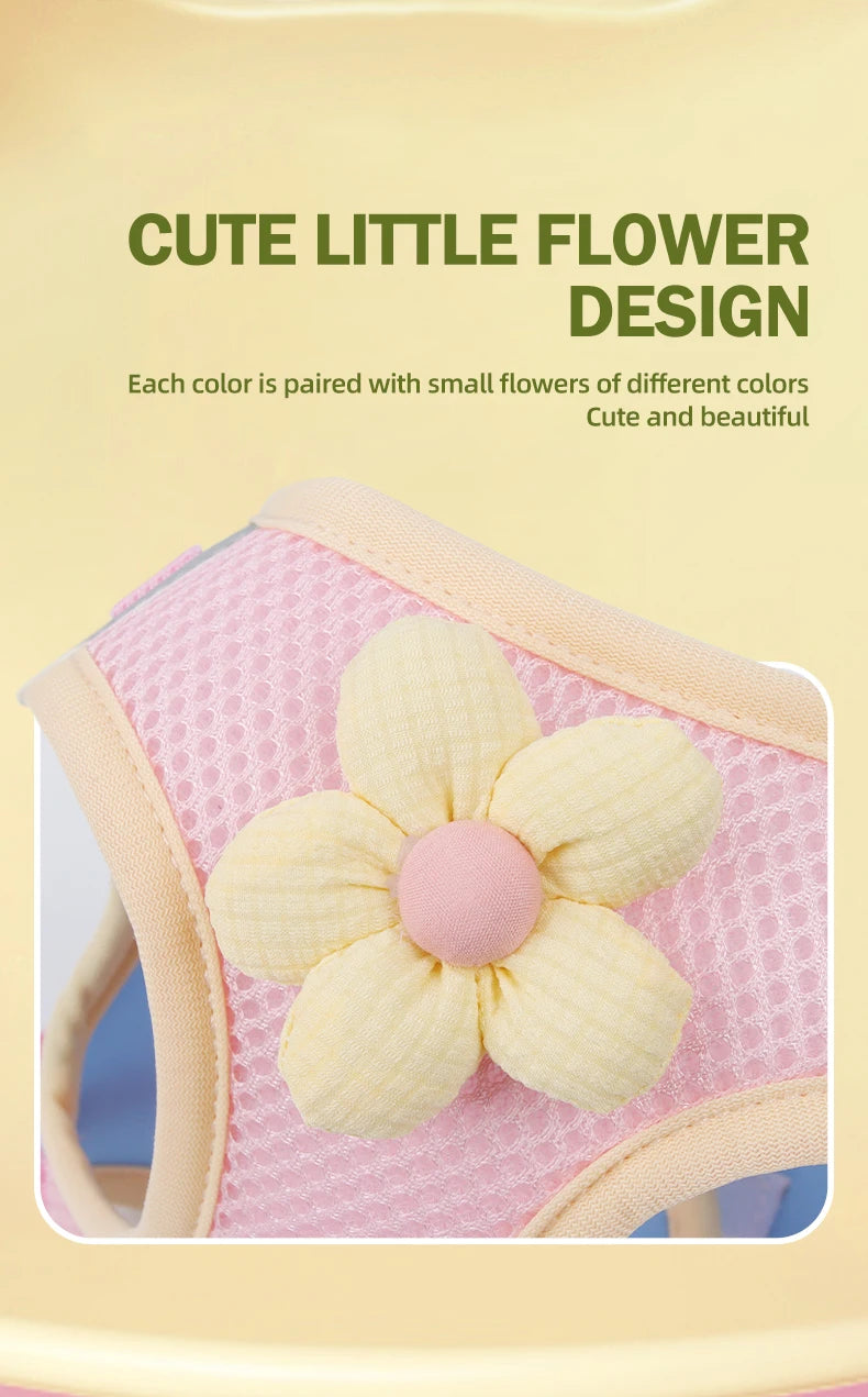 Mesh Dog Harness Leash Set