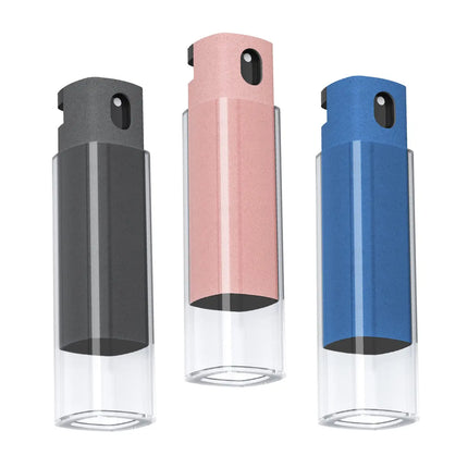 Portable Screen Cleaner Kit with spray bottles in black, pink, and blue, ideal for cleaning screens.