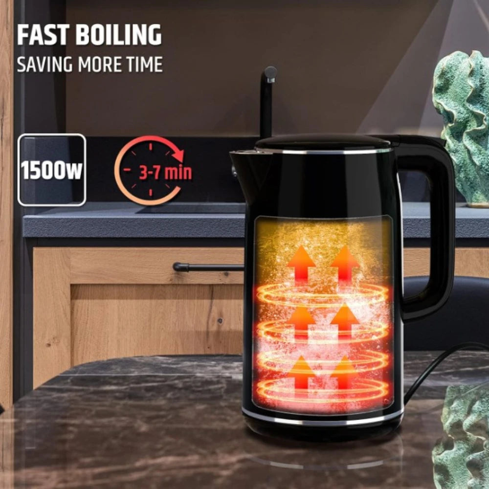 Electric Kettle 1.6L Temperature Control - 220V Auto Power-Off - Deribla Store
