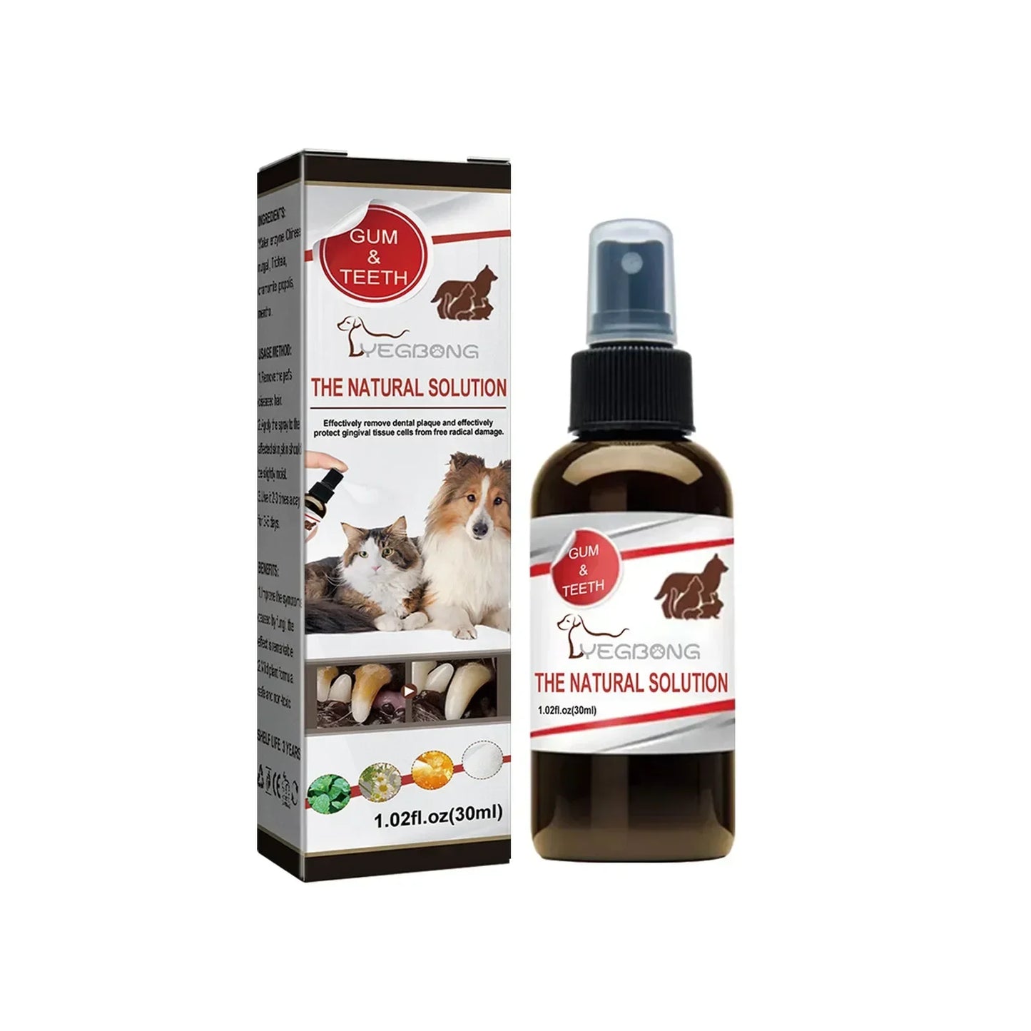 Pet Dental Spray 30ml - Tooth Cleaning & Bad Breath Freshener for Dogs & Cats - Deribla Store