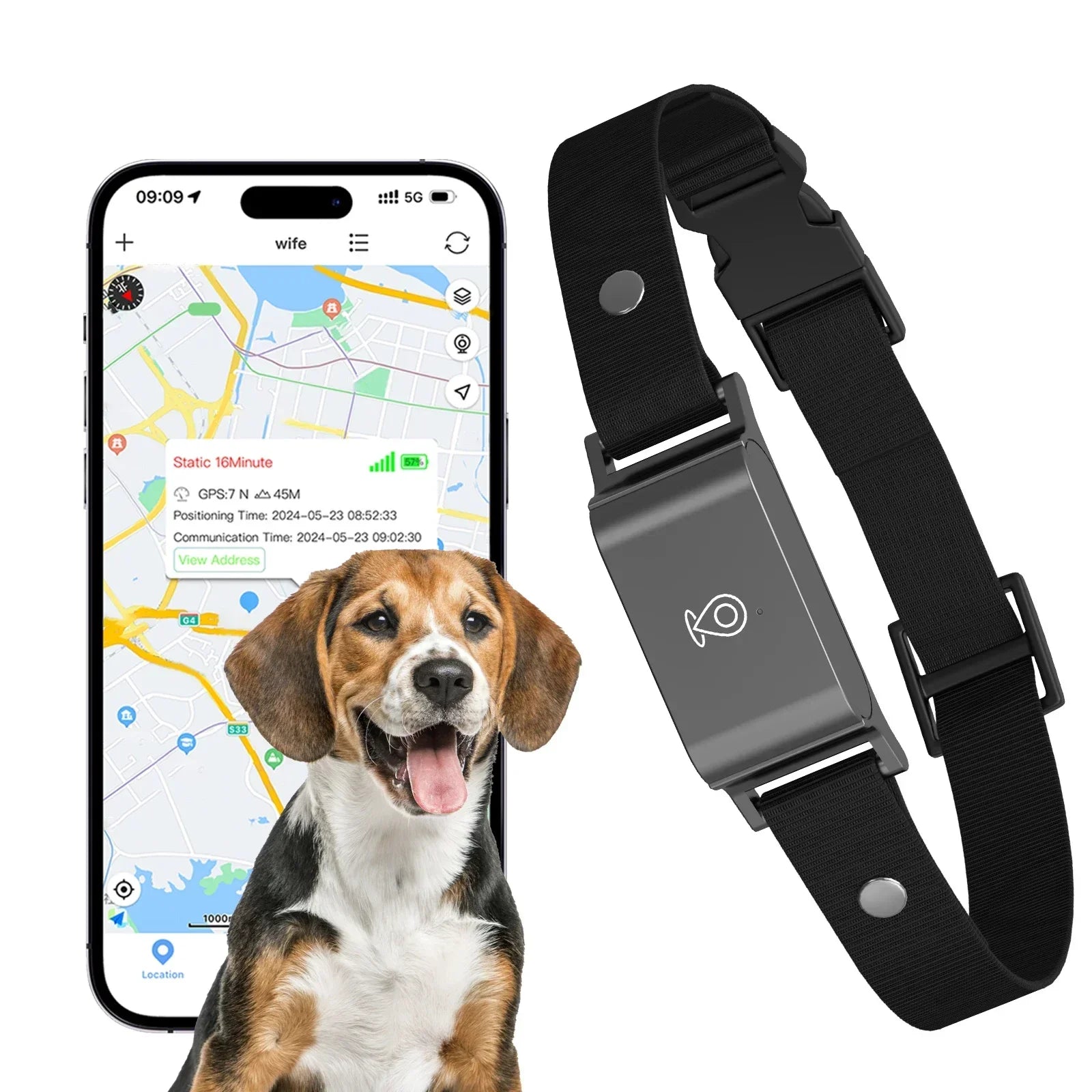 4G GPS Pet Tracker Collar - IP67 Waterproof Real-Time Locator for Dogs & Cats, Anti-Lost - Deribla Store