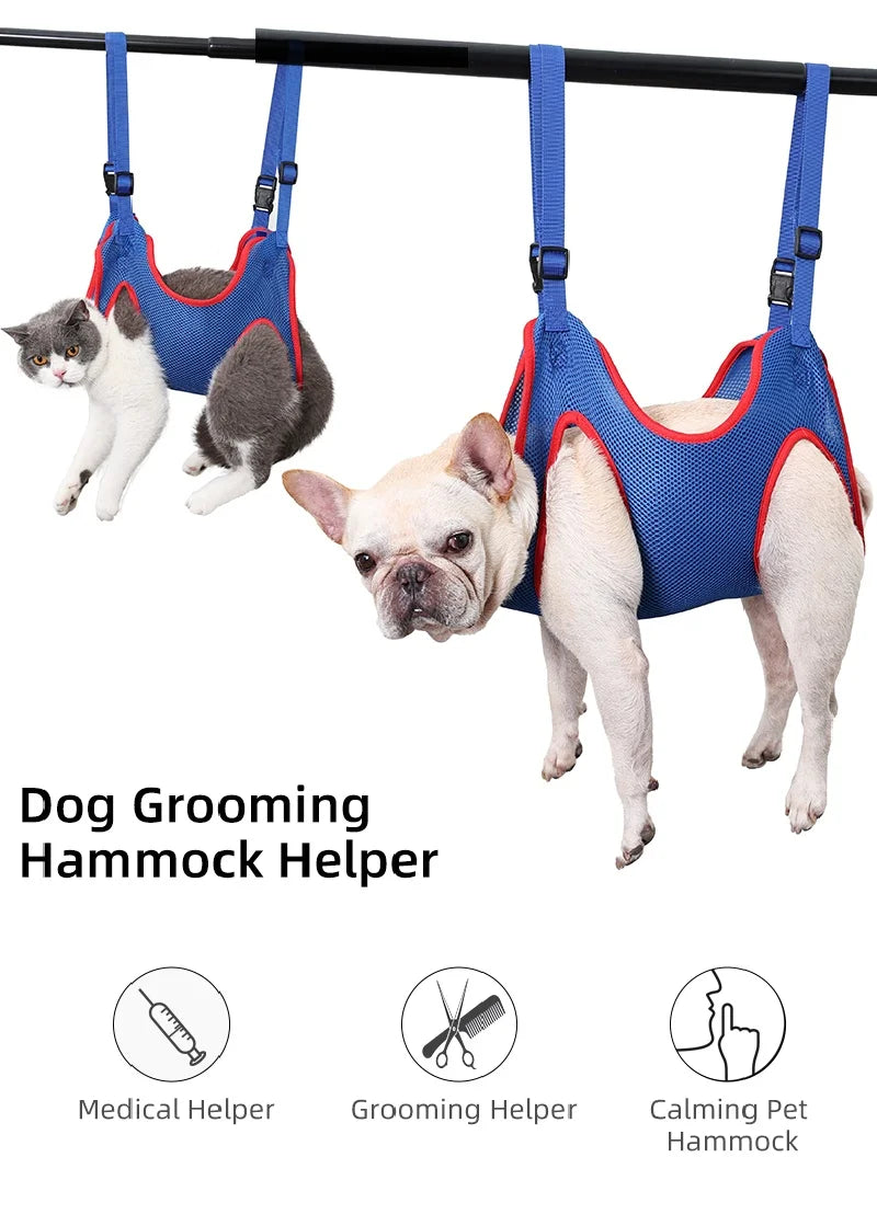 Pet Grooming Hammock - Helper Sling for Nail Trimming & Bathing Dogs & Cats - Deribla Store