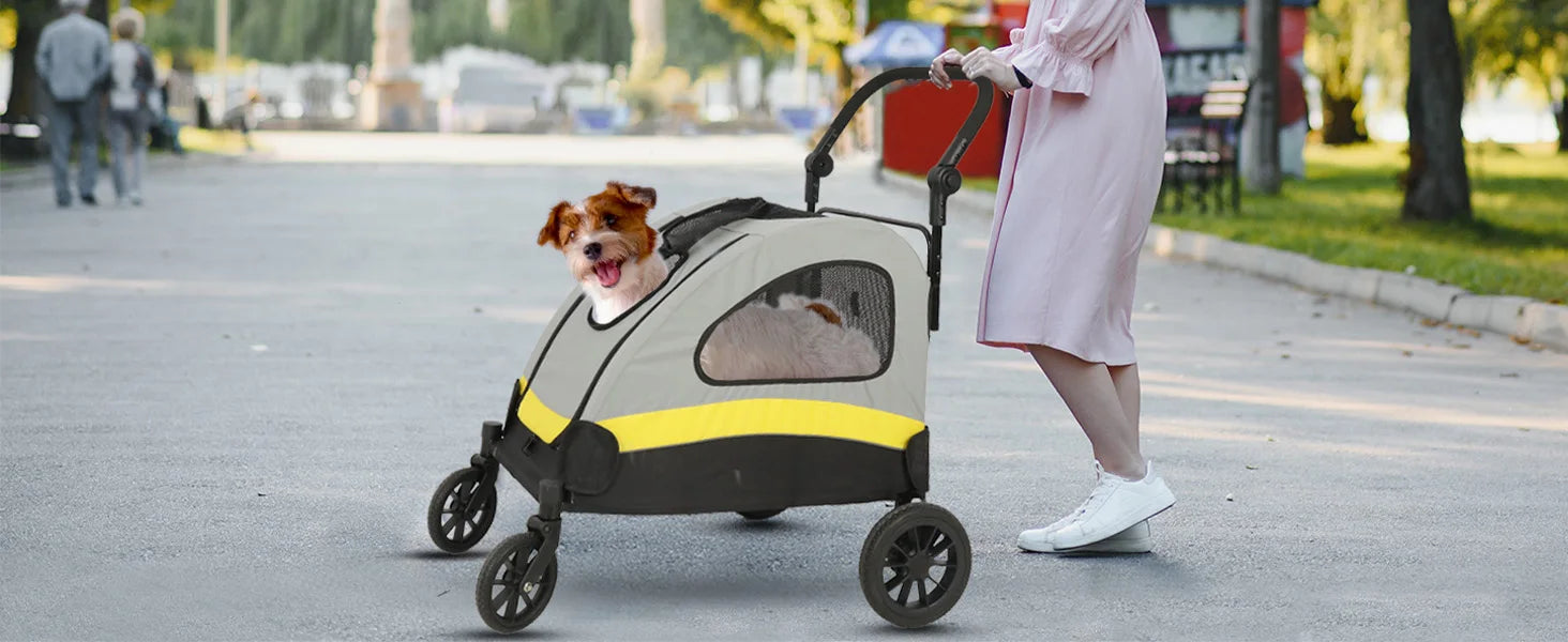 Premium Dog Stroller - 4-Wheel Foldable Pet Jogger for Small to Large Dogs - Deribla Store