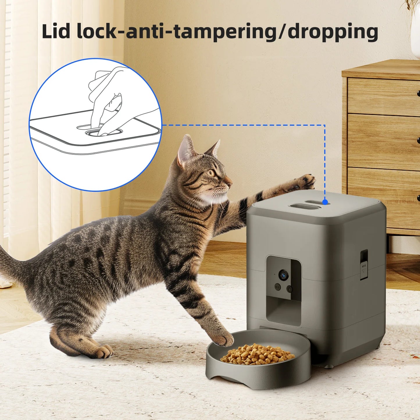 ZYfeeder 2L Smart Pet Feeder with WiFi Camera - Automatic Food Dispenser for Cats & Dogs - Deribla Store
