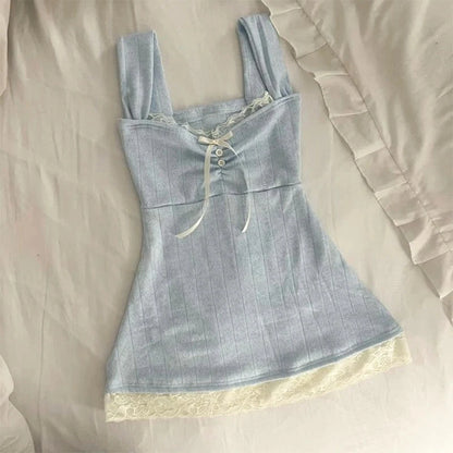 Y2K Harajuku Kawaii Sweet Women's Camisole Top Casual Slim Deribla Store