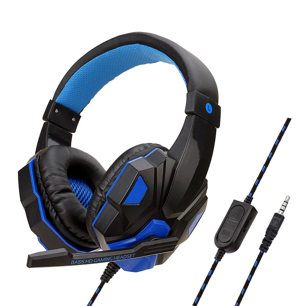 3.5mm Wired Gaming Headphones With Microphone 120° Adjustable
