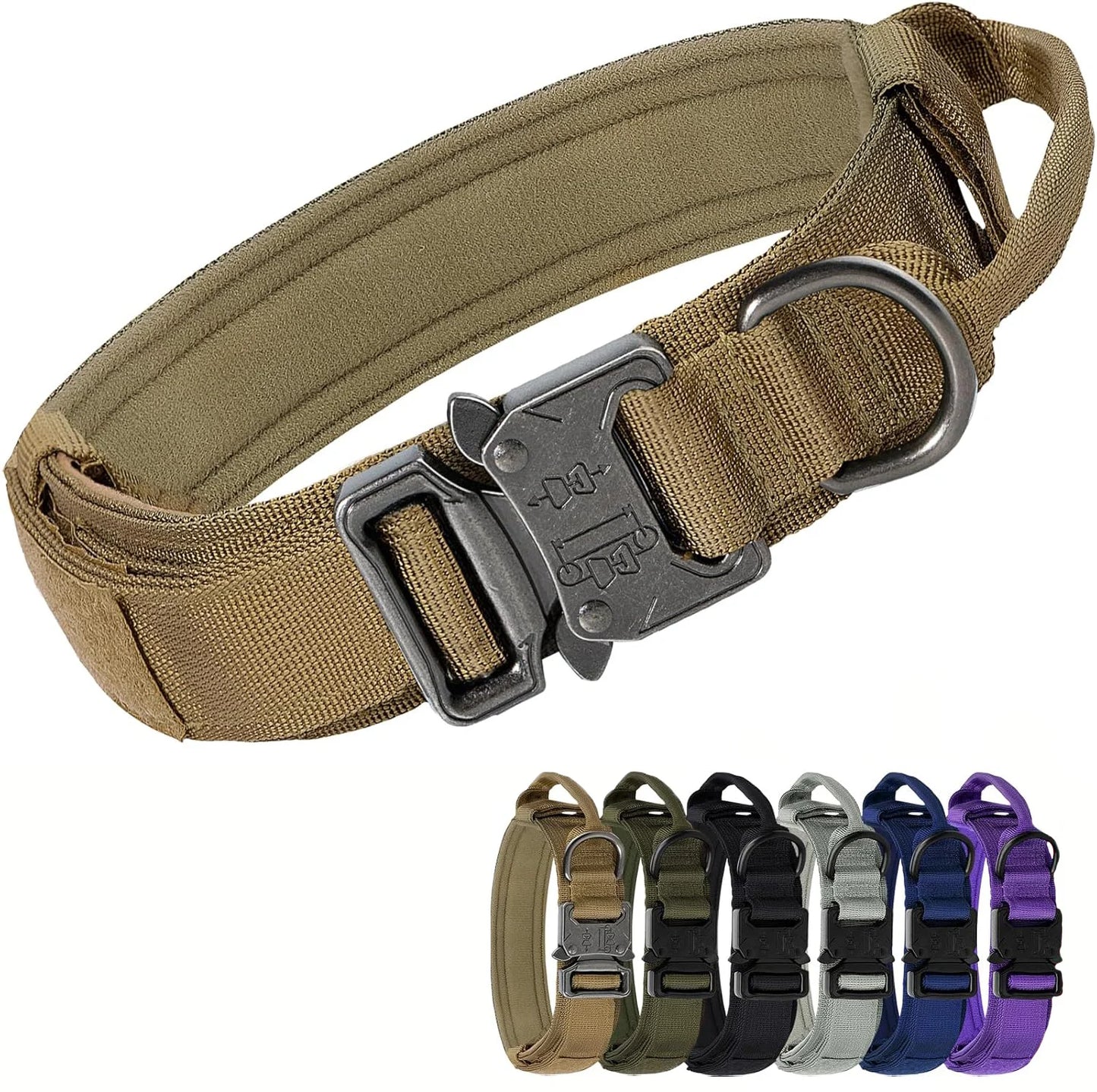 Tactical Dog Collar with Handle - Heavy-Duty Quick-Release Military Collar for Large Dogs - Deribla Store