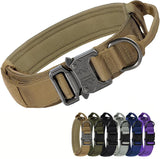 Tactical Dog Collar with Handle - Heavy-Duty Quick-Release Military Collar for Large Dogs - Deribla Store