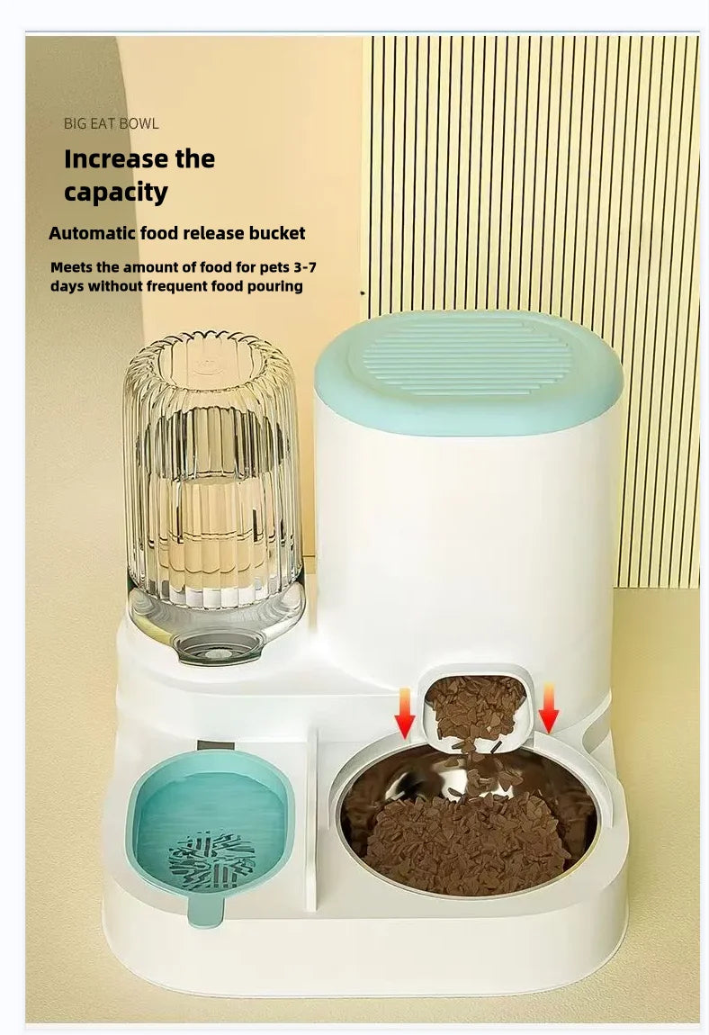 Automatic Pet Feeder Water Dispenser - 2-in-1 Bowl Set - Deribla Store