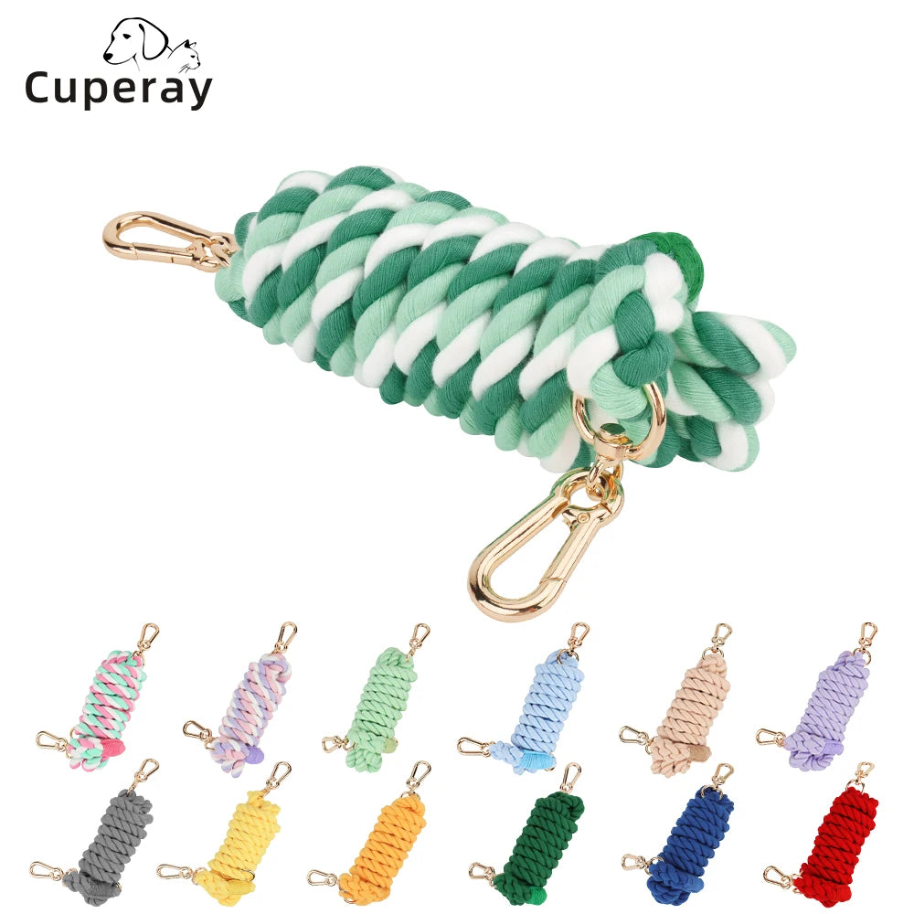 Handmade Braided Dog Leash - 250cm Strong Cotton Rope Heavy Duty Leash - Deribla Store