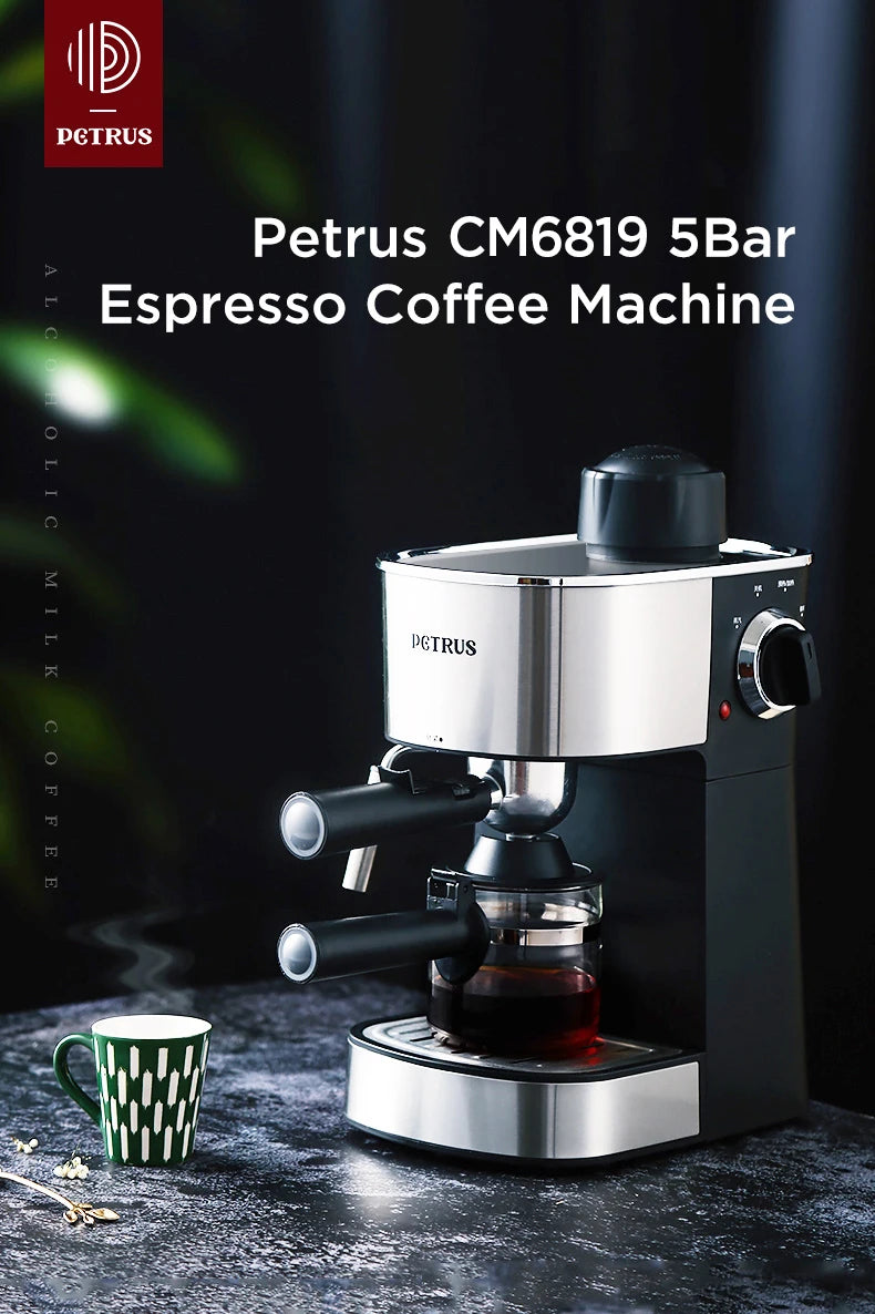 Petrus Espresso Machine - Professional Milk Frother System & Fancy Milk Foam Maker (220V) - Deribla Store