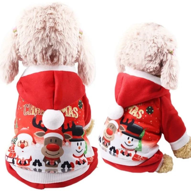 Christmas Dog Hoodie - Warm Winter Coat for Small & Medium Dogs - Deribla Store