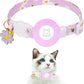 AirTag Cat Collar - Adjustable Kitten Collar with Bells & Flower Charm Tracker - Deribla Store