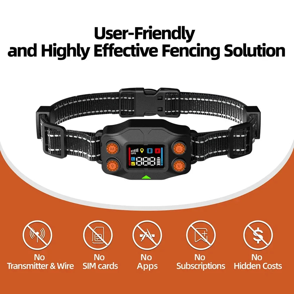 Smart GPS Wireless Dog Fence - Waterproof Electronic Training Collar with OLED Screen - Deribla Store