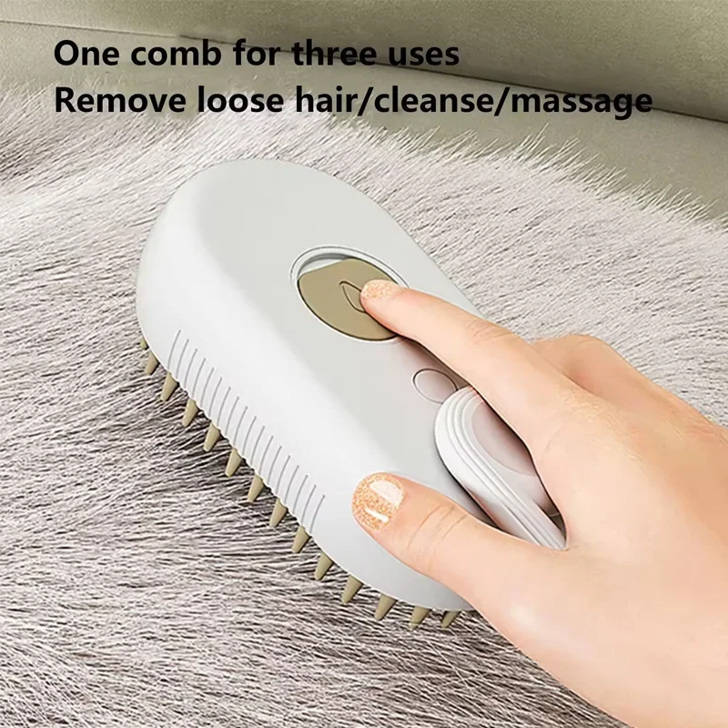 3-in-1 Pet Spray Massage Brush - Steam Grooming Comb for Cats & Dogs - Deribla Store