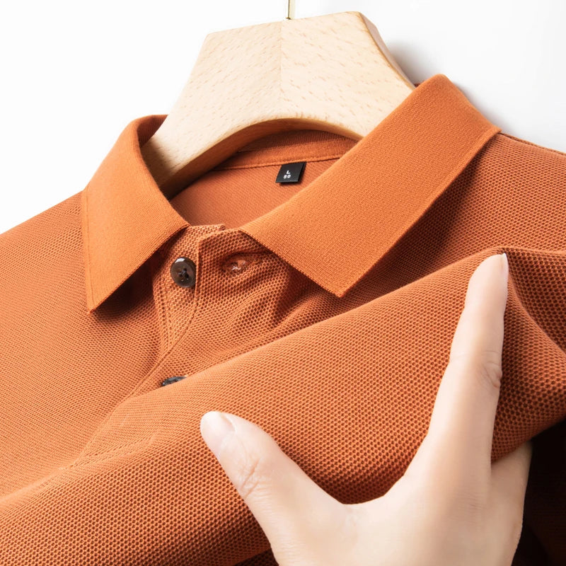 Men's 100% Cotton Polo Shirt Summer Fashion Casual Short