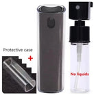 Portable Screen Cleaner Kit components including spray bottle and protective case with no liquids.