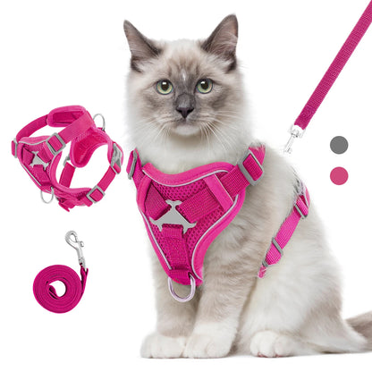 Cat Harness & Leash Set - Adjustable Reflective Vest for Walking - Deribla Store