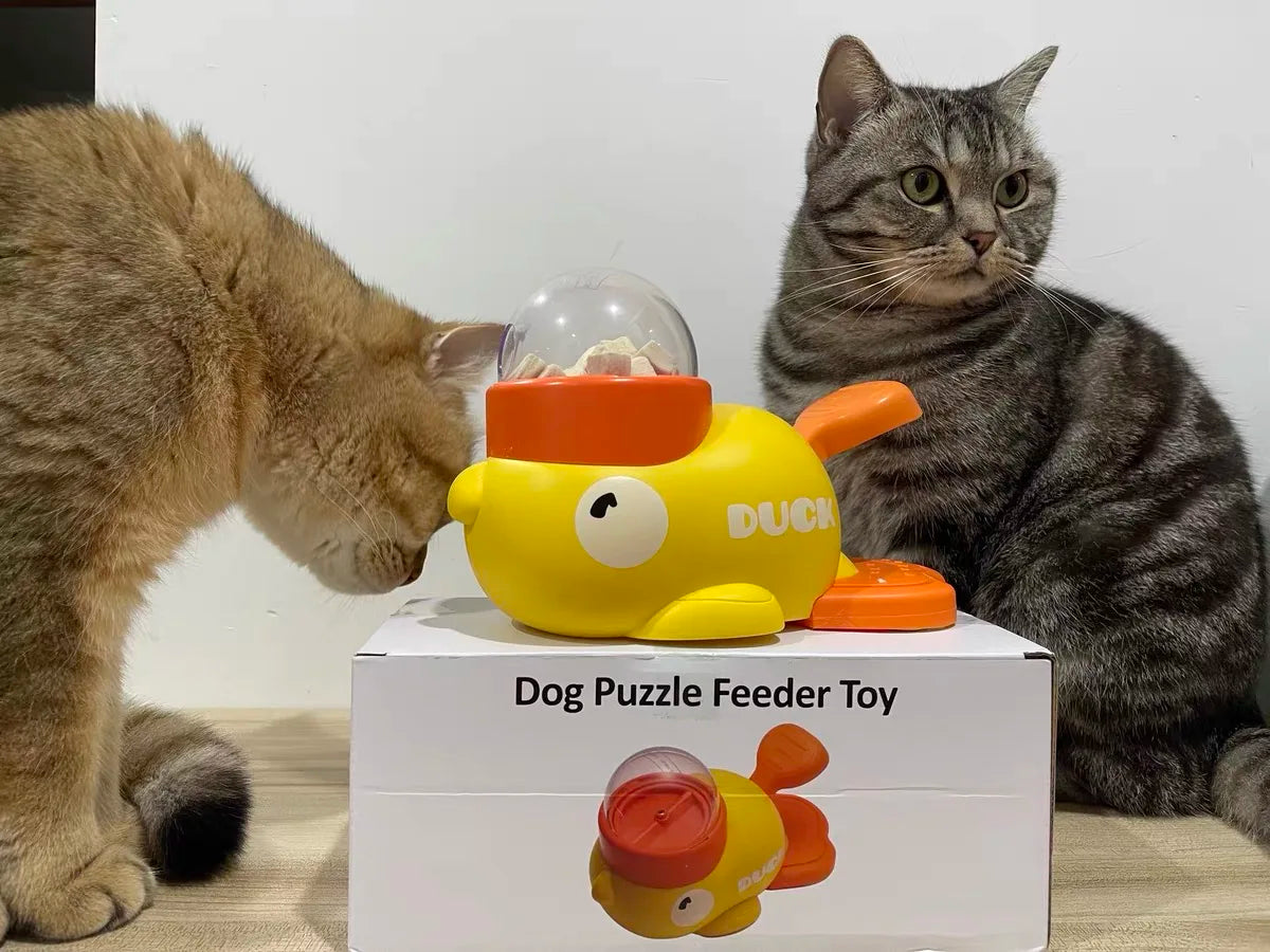 Dog Puzzle Feeder - Interactive Duck Design Slow Feeder & Training Toy - Deribla Store